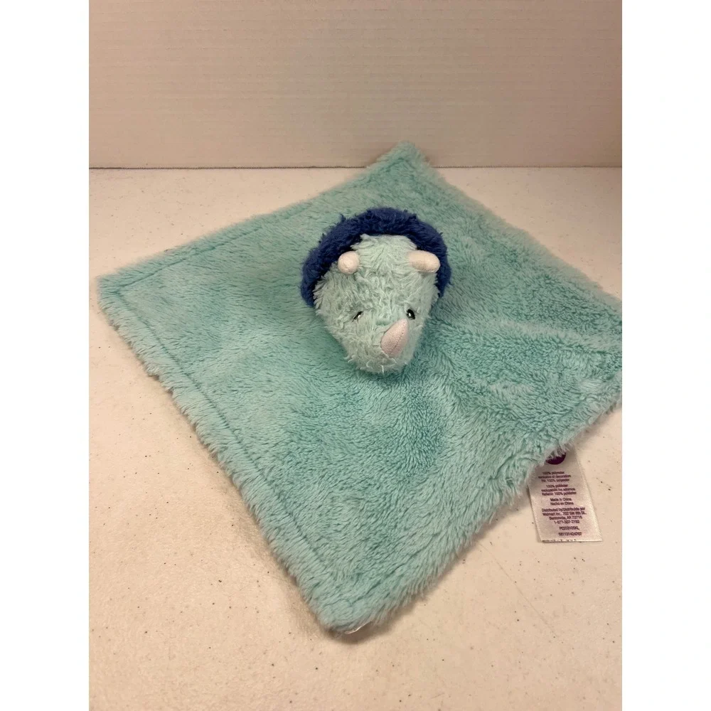 Parents Choice Teal Triceratops Dinosaur Baby Security Blanket Lovey PC203105KL
